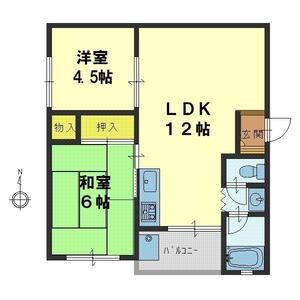 2LDK 間取り図
