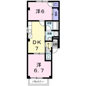 2DK 間取り図