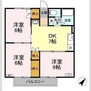 3DK 間取り図