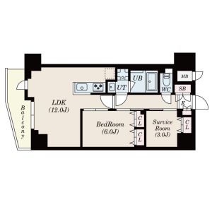 2LDK 間取り図