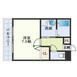 1K 間取り図