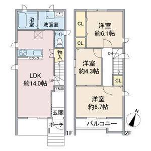 3LDK 間取り図