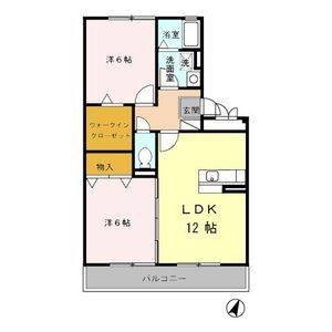 2LDK 間取り図