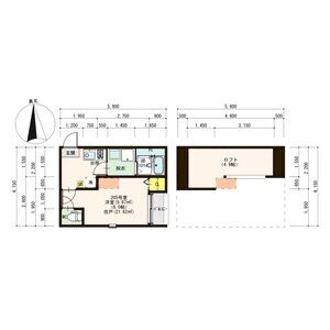 1K 間取り図