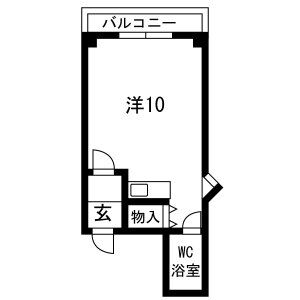 1K 間取り図
