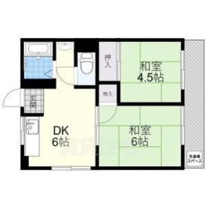 2DK 間取り図