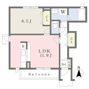 1LDK 間取り図