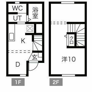 1DK 間取り図