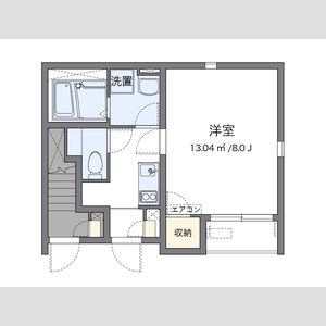 1K 間取り図