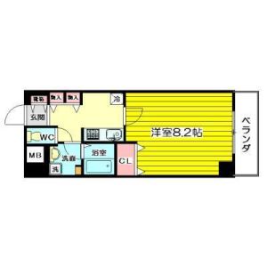1K 間取り図
