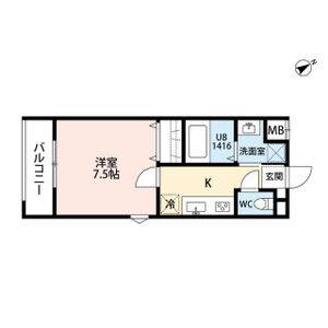 1K 間取り図