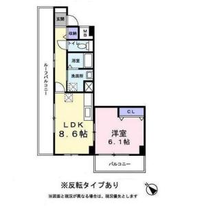 1LDK 間取り図
