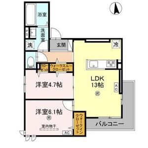 2LDK 間取り図