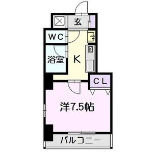 1K 間取り図