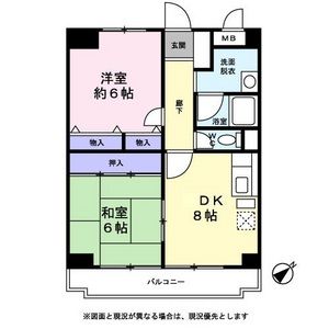 2DK 間取り図