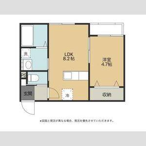 1LDK 間取り図