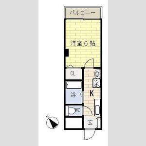 1K 間取り図
