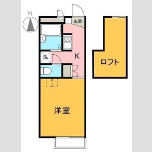 1K 間取り図