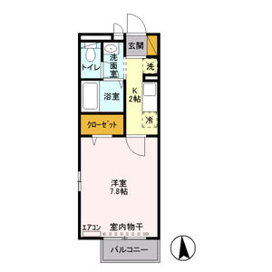 1K 間取り図