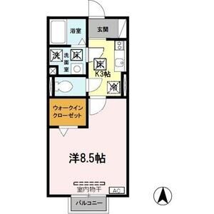 1K 間取り図