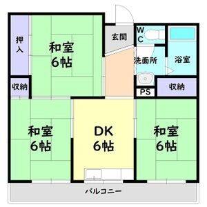 3DK 間取り図