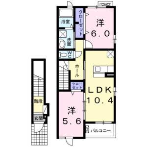 2LDK 間取り図