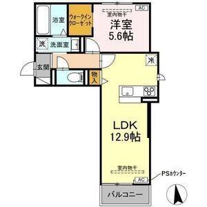 1LDK 間取り図