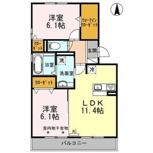 2LDK 間取り図