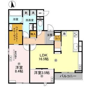 2LDK 間取り図