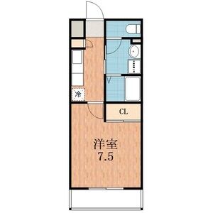 1K 間取り図