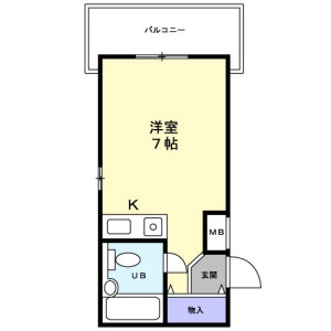 ワンルーム 間取り図