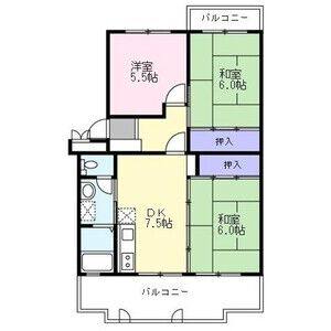 3DK 間取り図