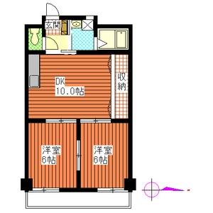 2DK 間取り図