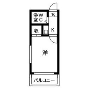 1K 間取り図