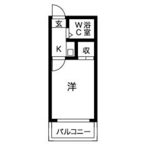 1K 間取り図