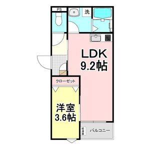 1LDK 間取り図