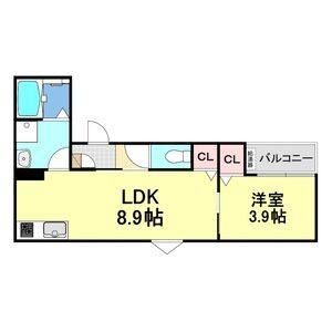 1LDK 間取り図
