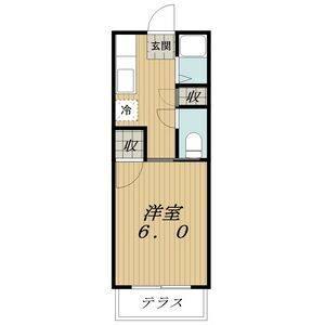 1K 間取り図