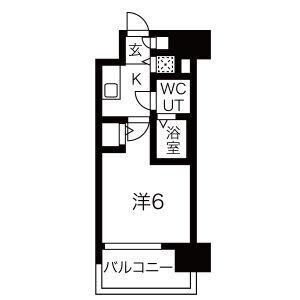 1K 間取り図