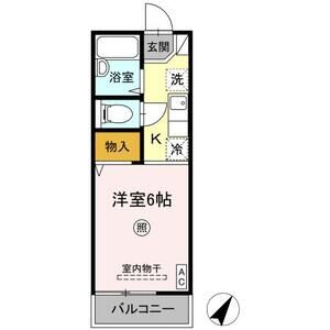 1K 間取り図