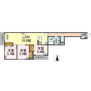 3LDK 間取り図