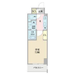 1K 間取り図