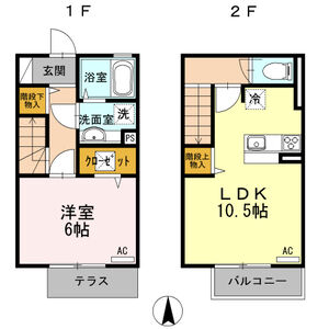 1LDK 間取り図