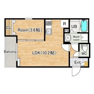 1LDK 間取り図