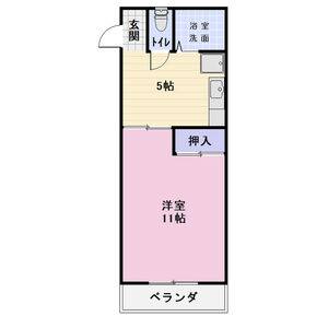 1DK 間取り図
