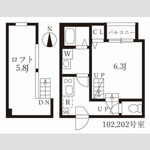 1K 間取り図
