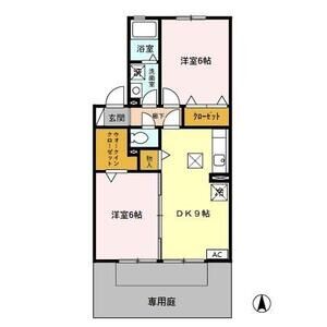 2DK 間取り図
