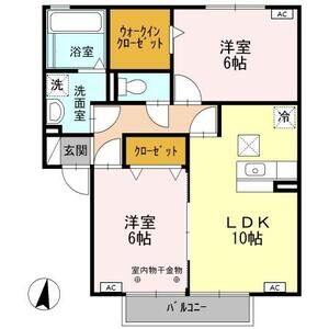 2LDK 間取り図