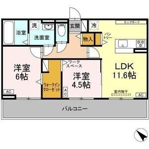 2LDK 間取り図
