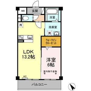 1LDK 間取り図